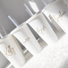 Load image into Gallery viewer, Personalised White Cup W/Straw
